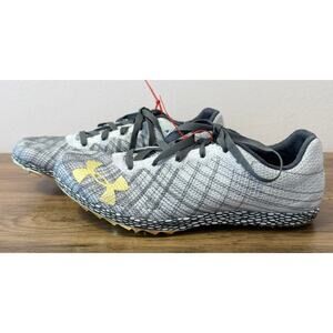 NWT Under Armour UA HOVR™ Shakedown Metallic Plaid Track Shoes Size 5.5